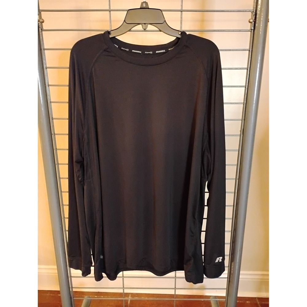 Russell Athletic Men Dri-Power 360 Long Sleeve Training Shirt Black 2XL RM37220B